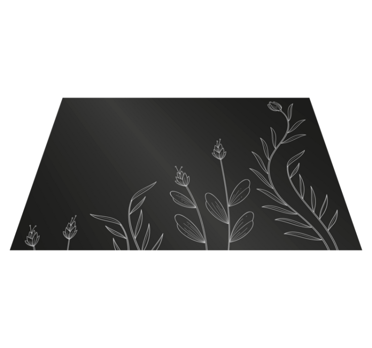 Back background with elegant plants placemats - TenStickers