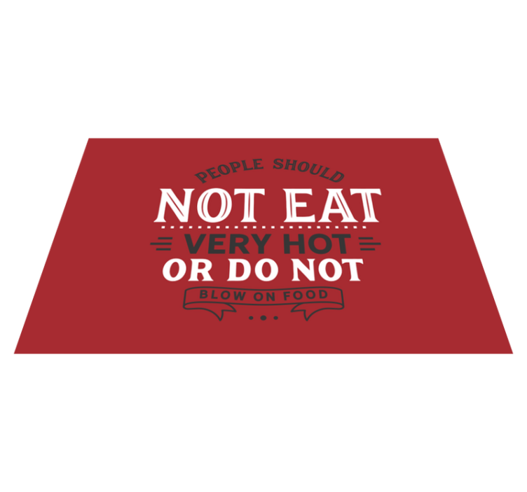 Placemat with quote eat mindfully and enjoy - TenStickers
