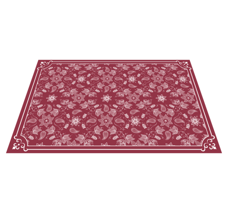 Textured placemats floral pattern table cover - TenStickers
