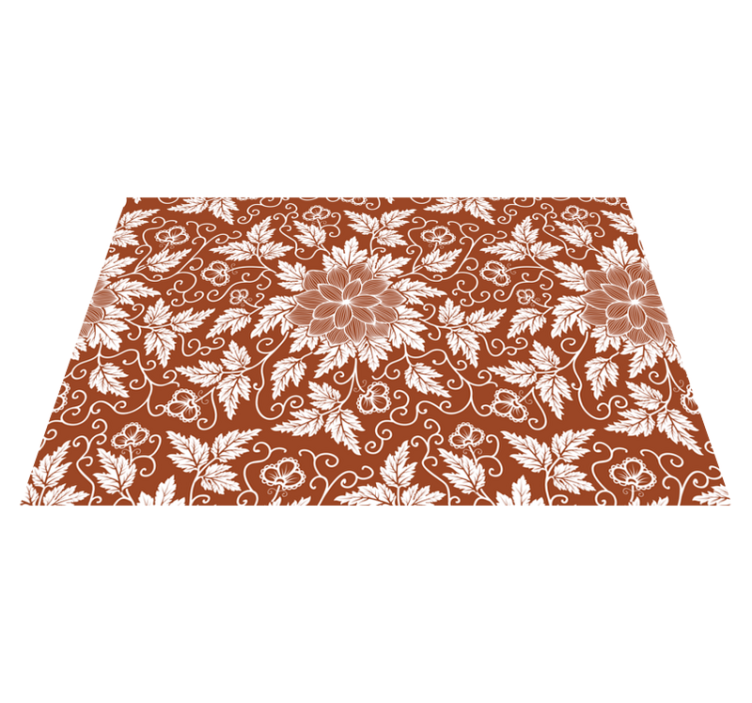 Textured placemats with floral print design - TenStickers