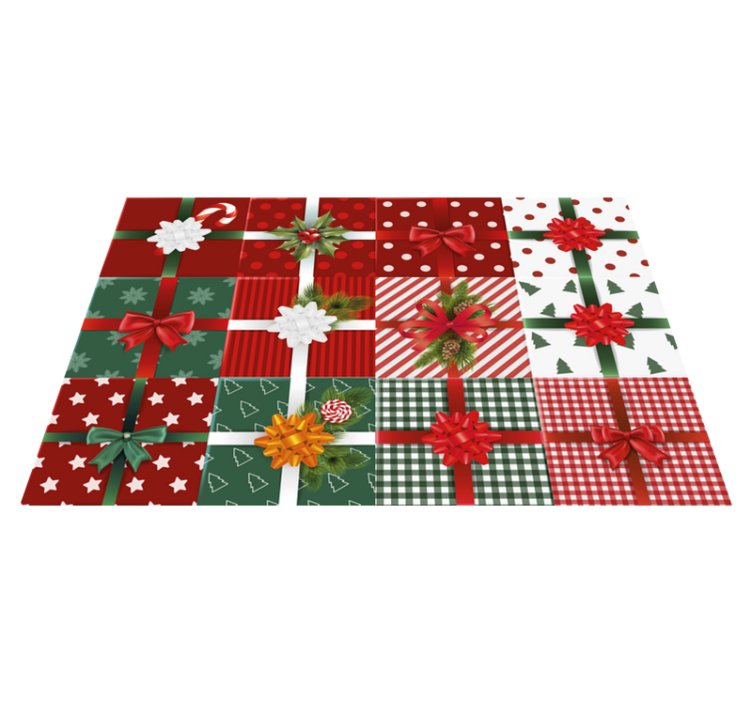 Gift boxes pack Christmas placemats - TenStickers