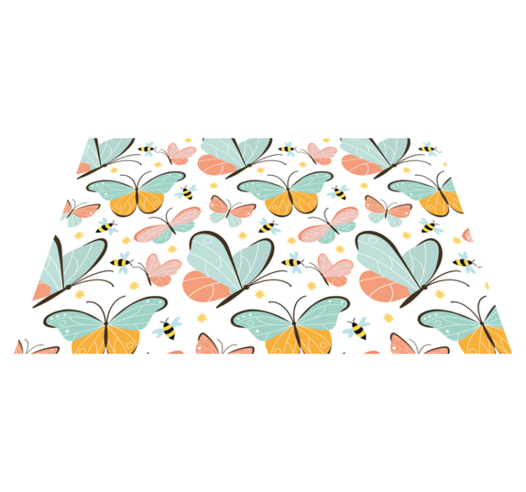 Placemats with quote butterfly pattern joy - TenStickers