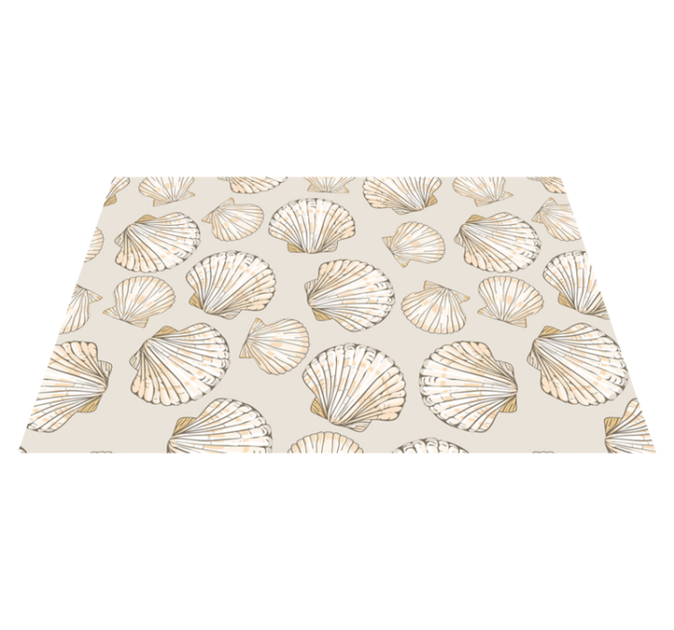 Textured placemats seashell pattern - TenStickers