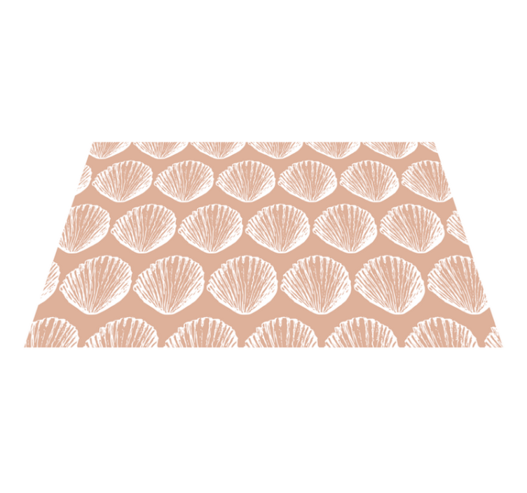 Textured placemats seashell design pattern - TenStickers