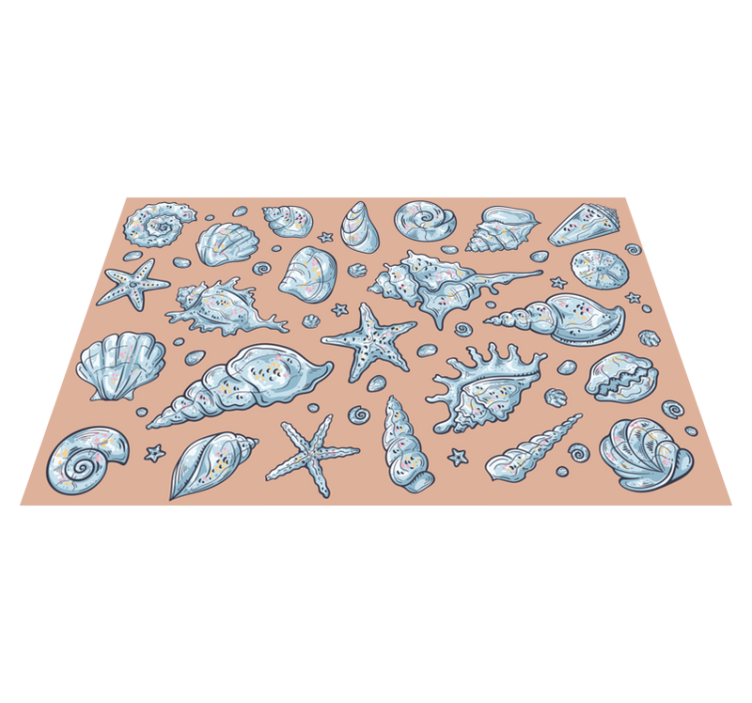 Original placemats seashell pattern display - TenStickers
