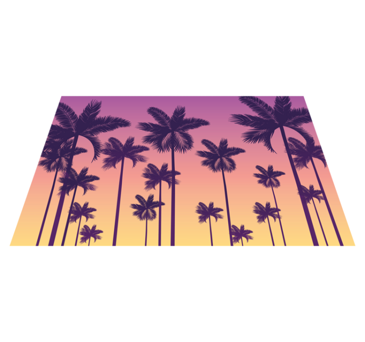 Original placemats palm tree sunset - TenStickers
