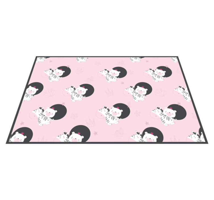 Children placemats cute zebra illustrations - TenStickers