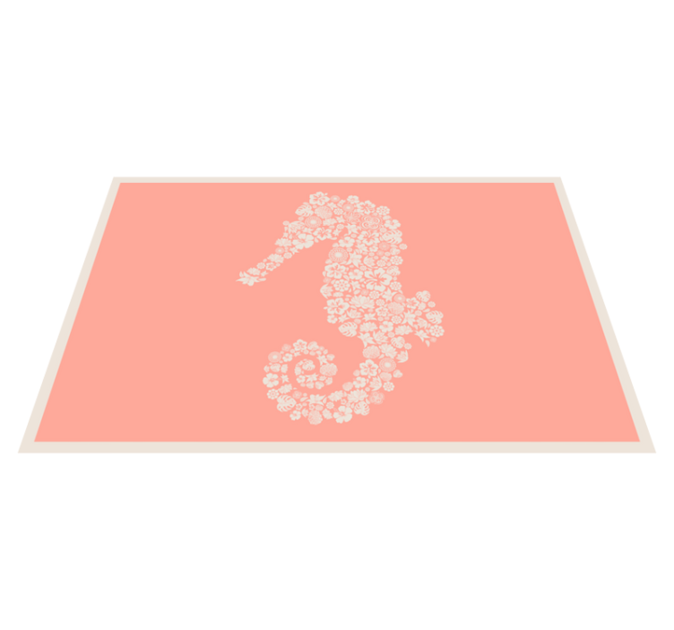Original placemats floral seahorse design - TenStickers