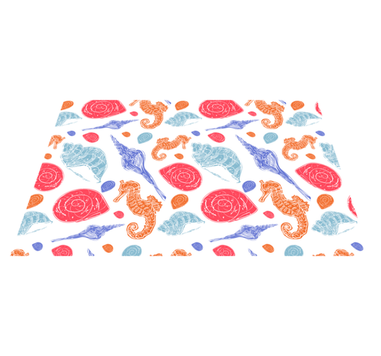 Original placemats seashells and seahorses - TenStickers