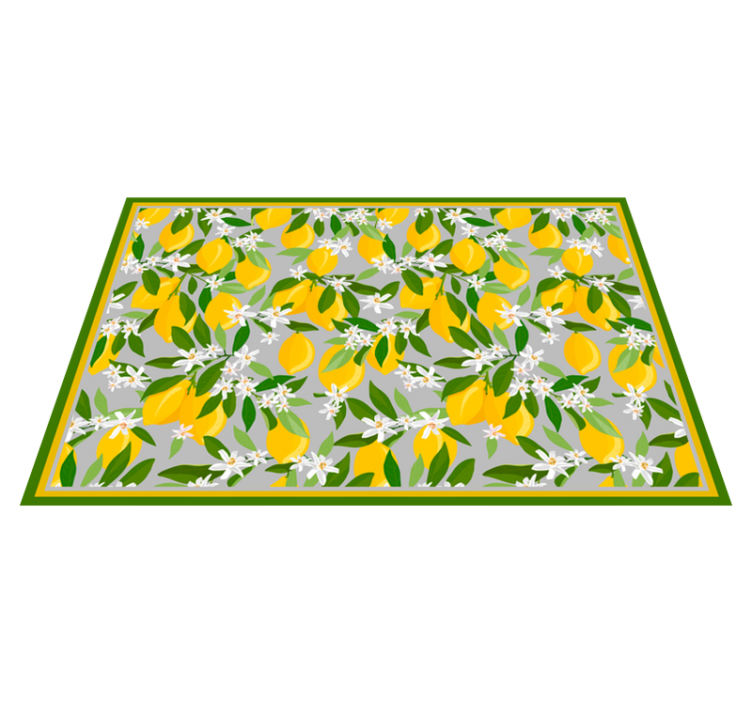 Original placemats lemon floral designs - TenStickers