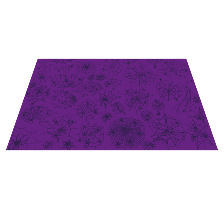 Purple with spider and web  Halloween placemats - TenStickers