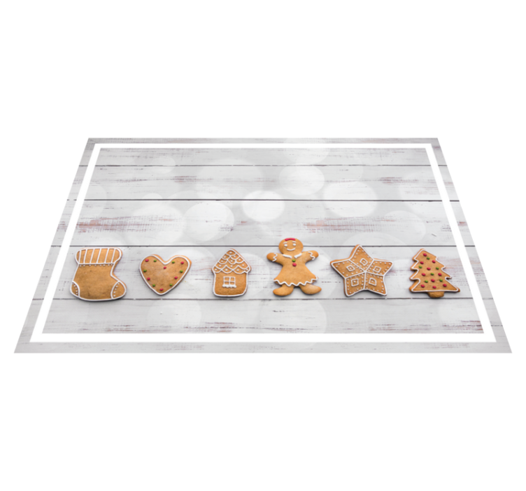 Christmas placemats gingerbread cookie selection - TenStickers