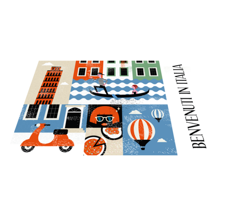 Original placemats vibrant italian landscape - TenStickers