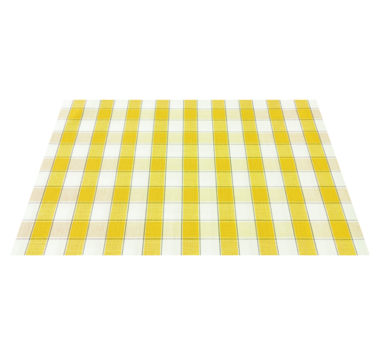 Textured placemats yellow checkered pattern - TenStickers