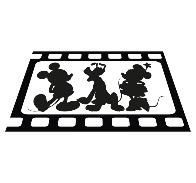 Children placemats with animated character silhouettes - TenStickers