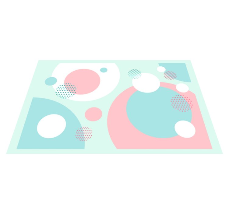 Modern placemats geometric color blocks design - TenStickers