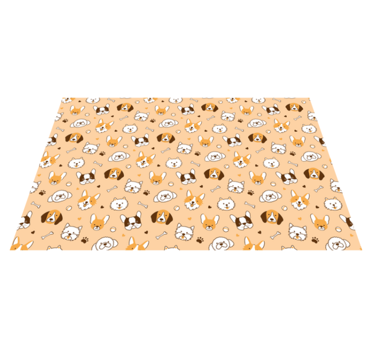 Children placemats adorable animal faces - TenStickers
