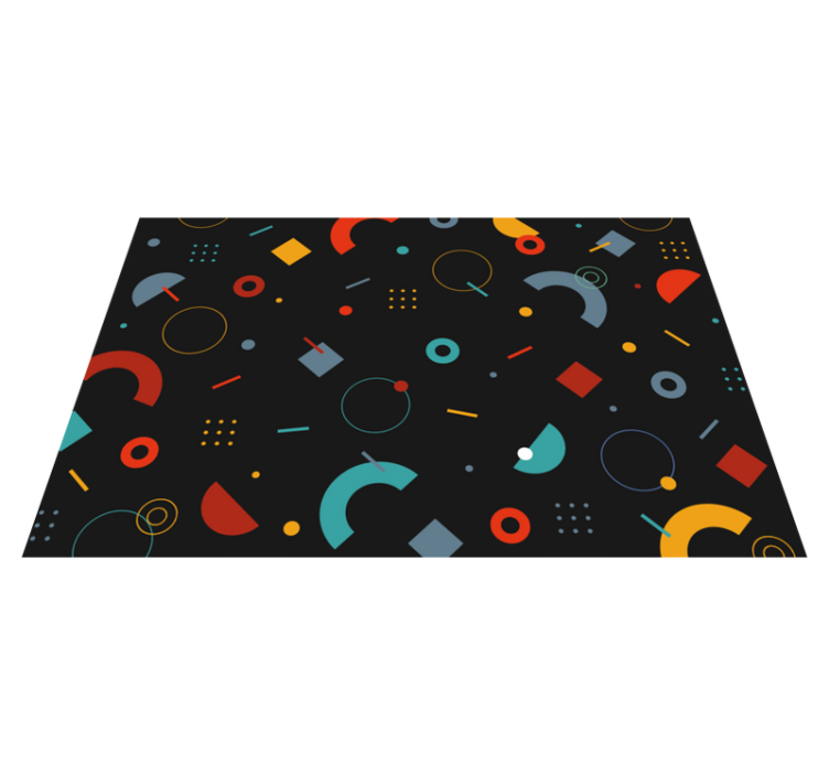 Modern placemats with geometric colorful design - TenStickers