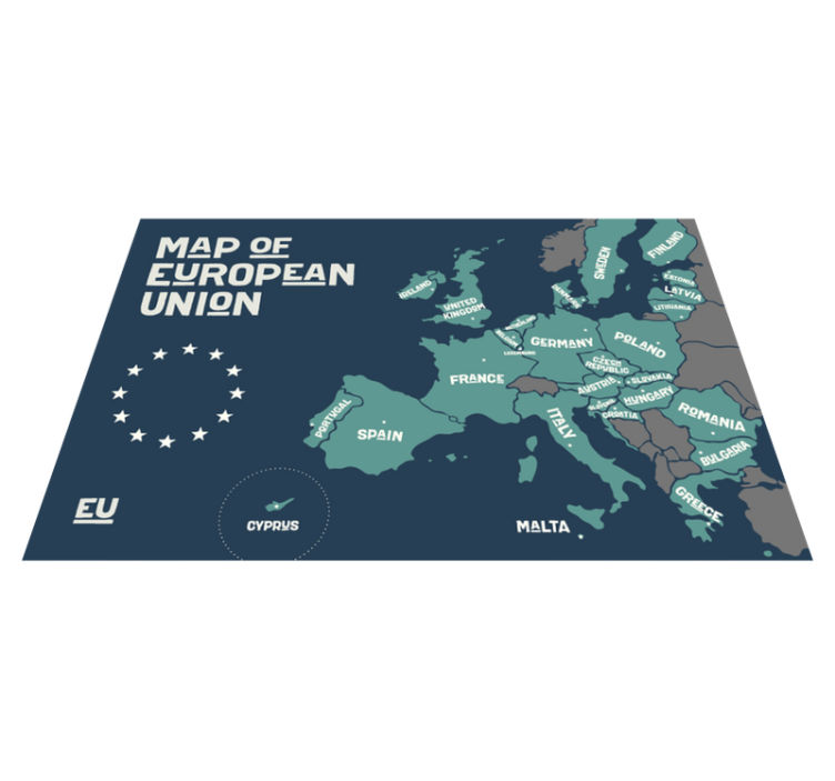Placemats with quote map of european union - TenStickers