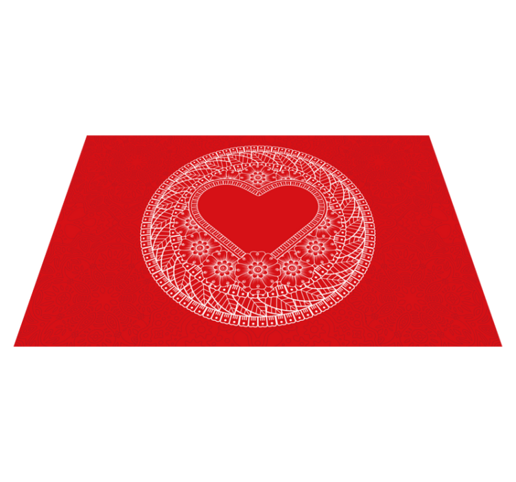 Placemat with quote heart motif design - TenStickers