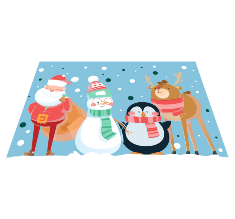 Christmas placemats featuring festive santa designs - TenStickers