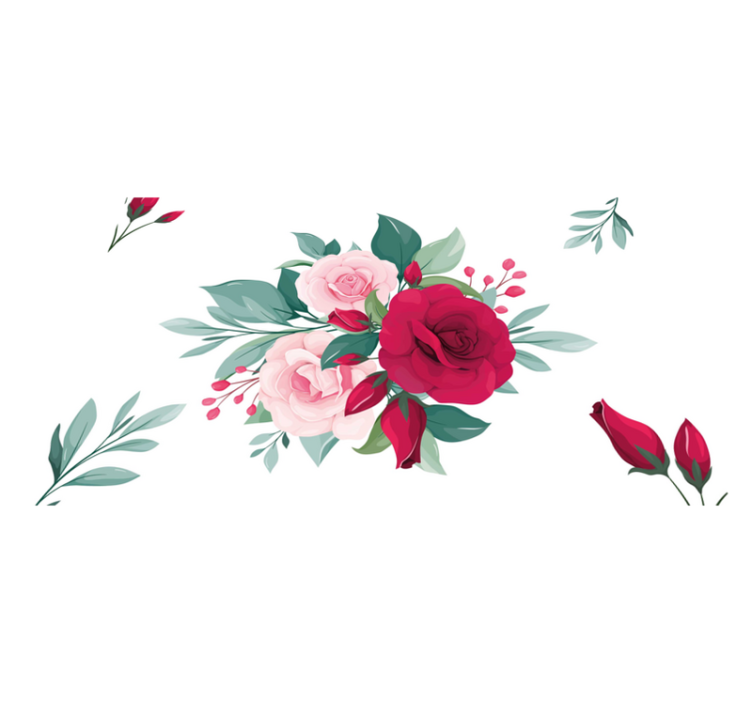 Original placemats floral arrangement design - TenStickers