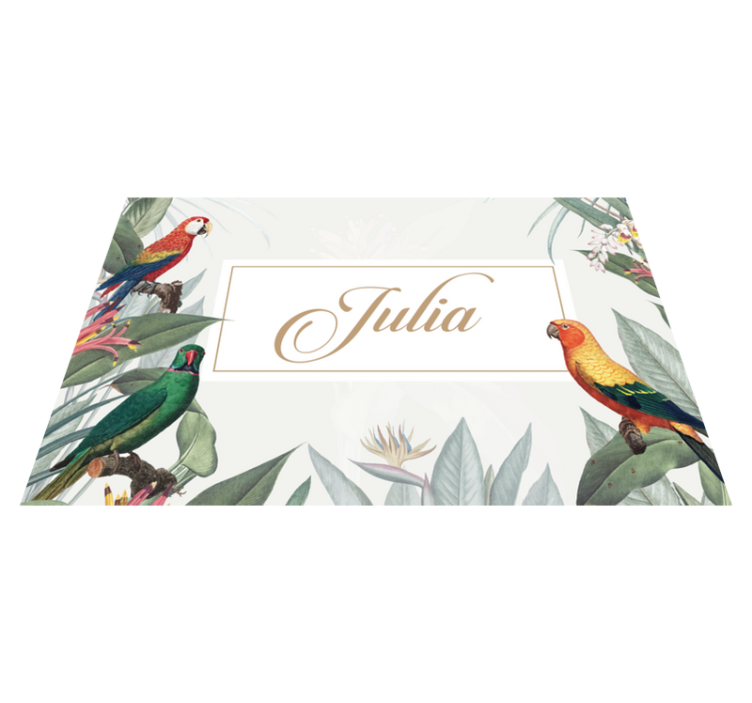 Personalisable placemats elegant name placement - TenStickers