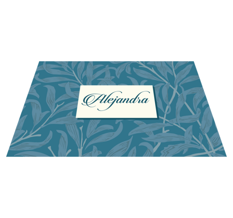 Personalisable placemats elegant leaf design - TenStickers