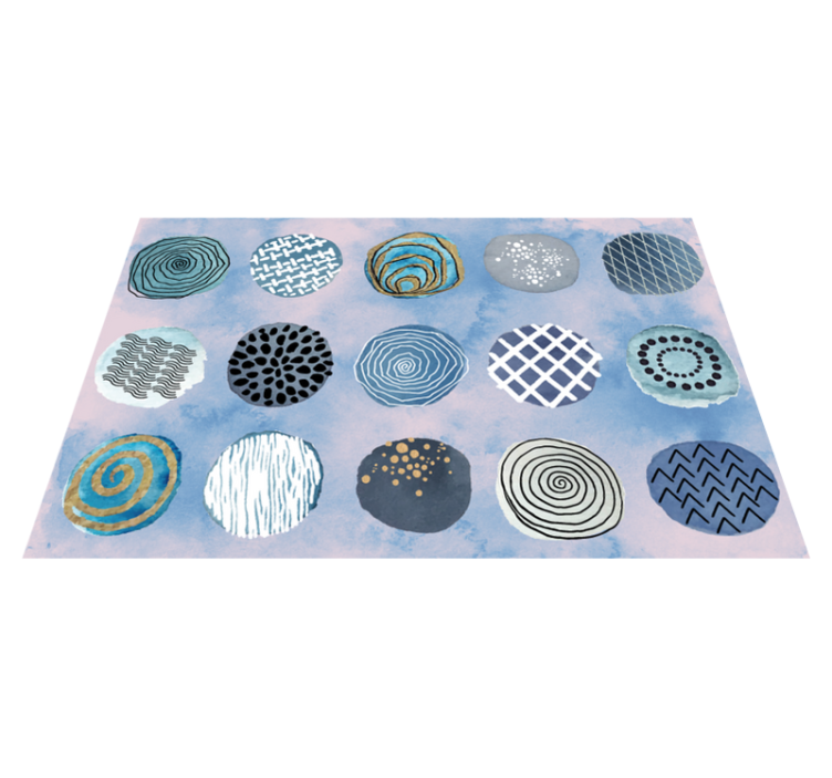Textured placemats with circular pattern design - TenStickers