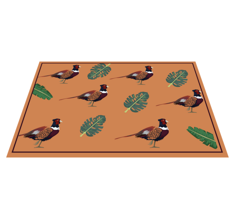 Original placemats colorful pheasant design - TenStickers