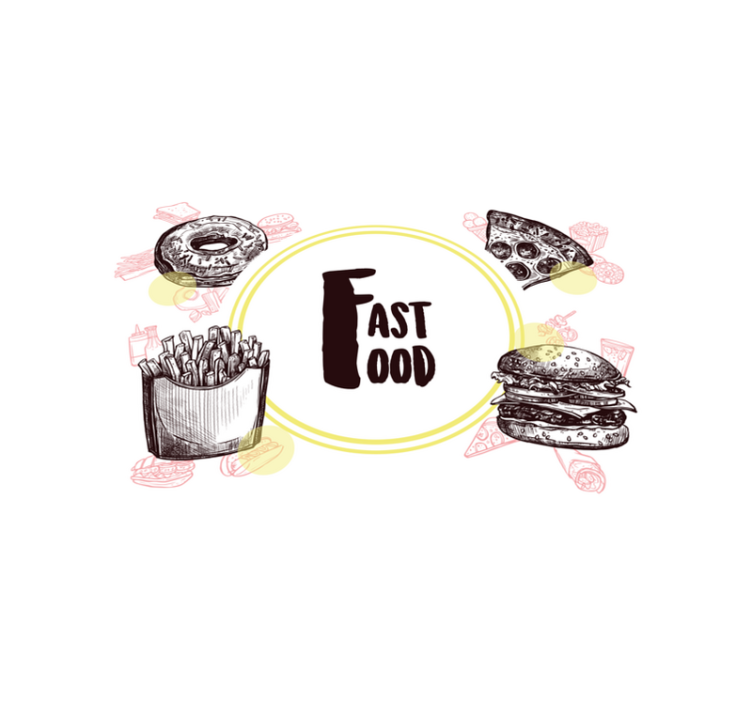 Food icons  restaurant placemats - TenStickers