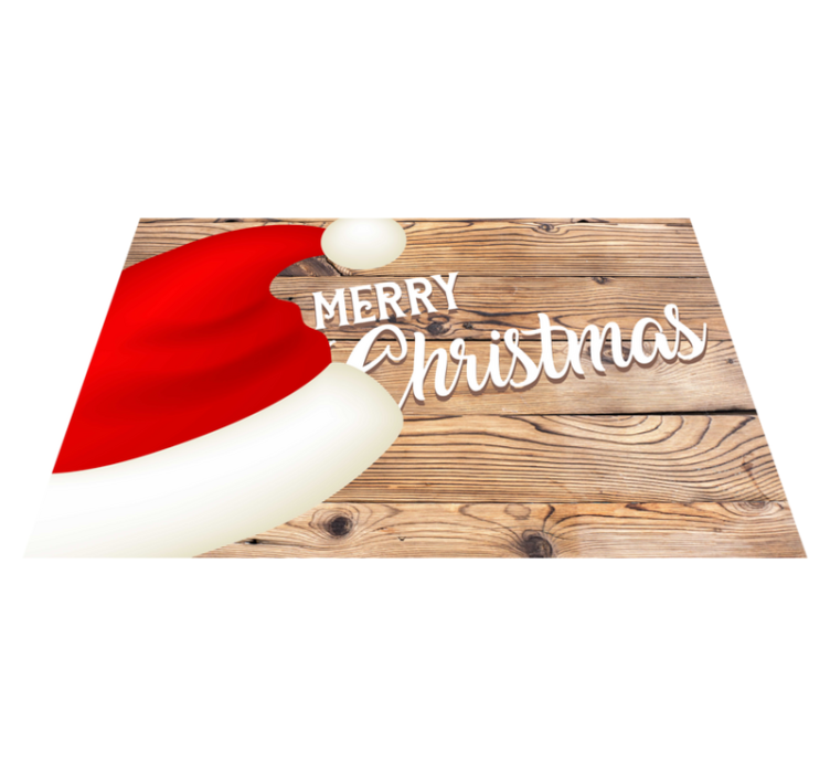 Christmas placemats with festive santa hats - TenStickers