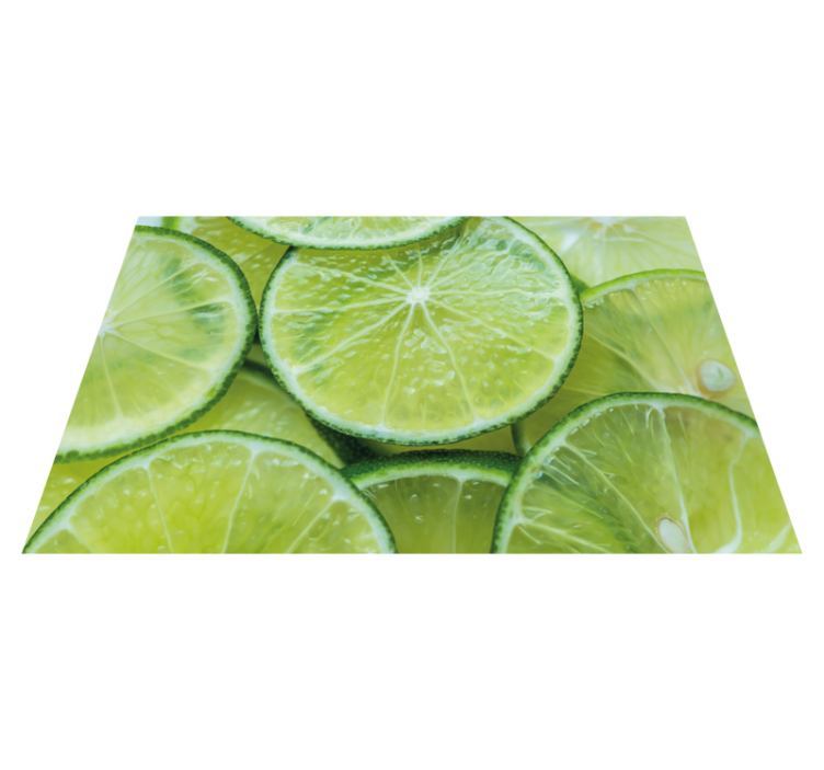 Modern placemats juicy lime slices design - TenStickers