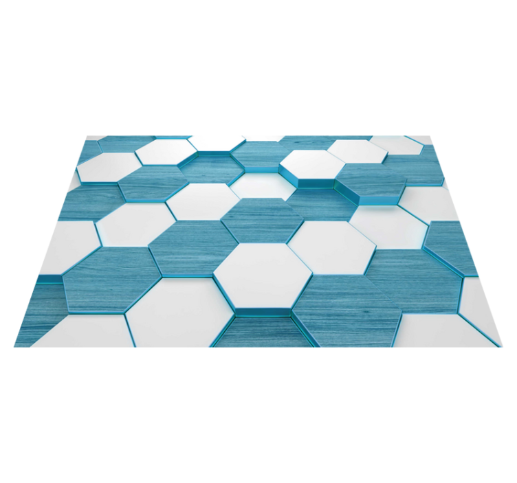 Modern placemats hexagonal blue design - TenStickers