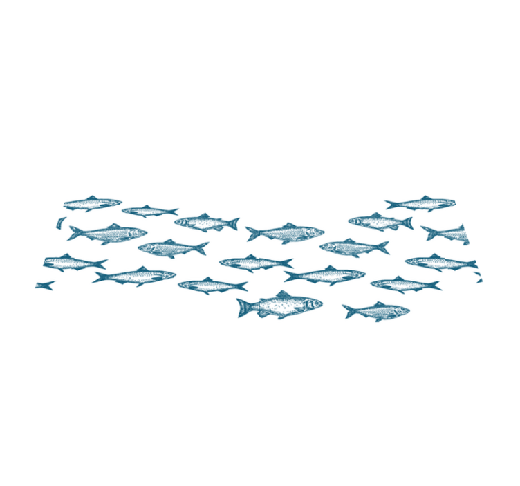 Original placemats swimming fish design - TenStickers