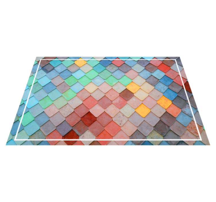 Textured placemats colorful tile design - TenStickers