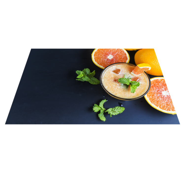 Placemat for home fresh citrus drink design - TenStickers