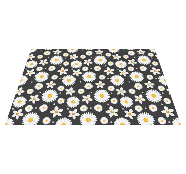 Textured placemats with daisy floral design - TenStickers
