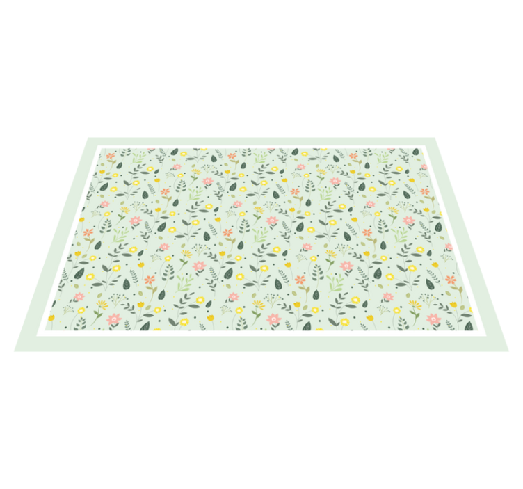 Original placemats floral design table setting - TenStickers