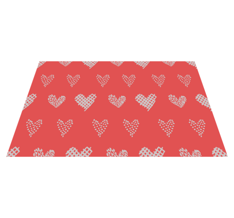 Textured placemats with heart pattern texture - TenStickers