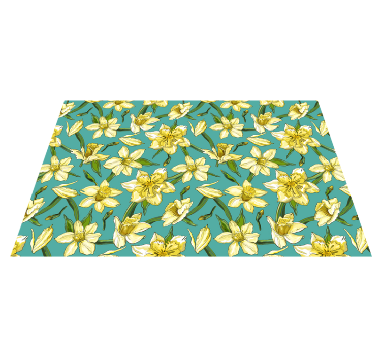 Original placemats daffodil floral design - TenStickers