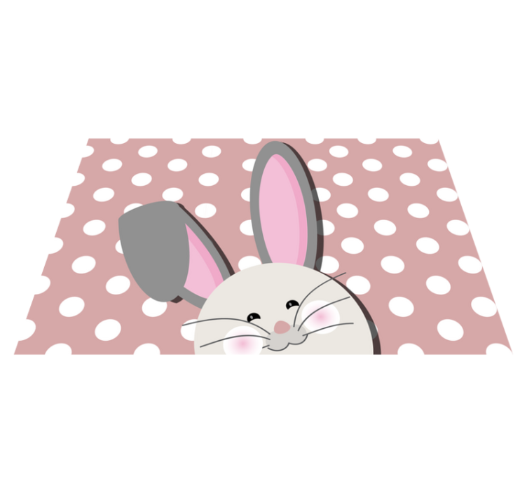 Children placemats cheerful bunny design - TenStickers