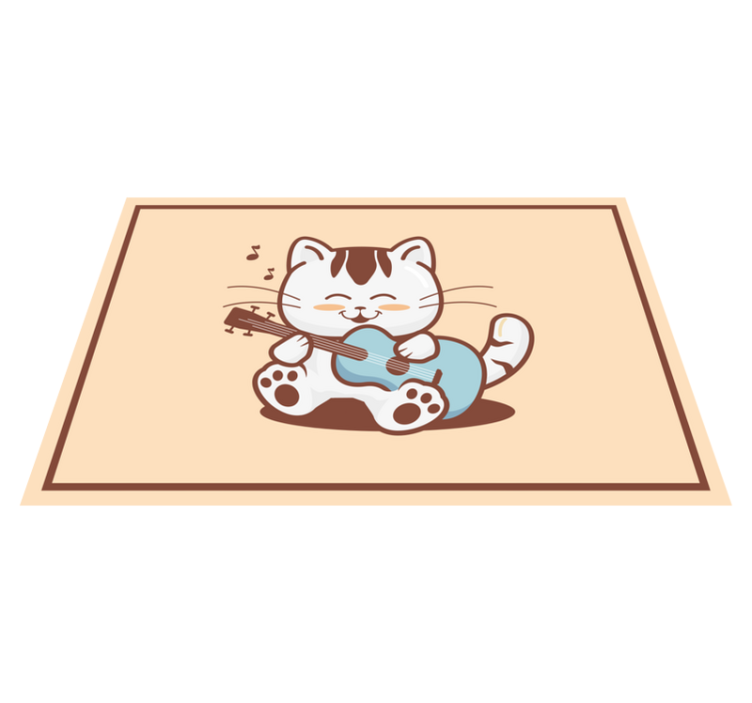 Children placemats musical cat character - TenStickers