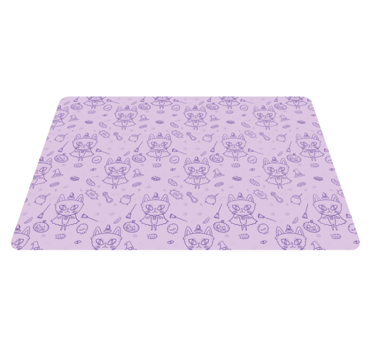 Children placemats whimsical cat design - TenStickers