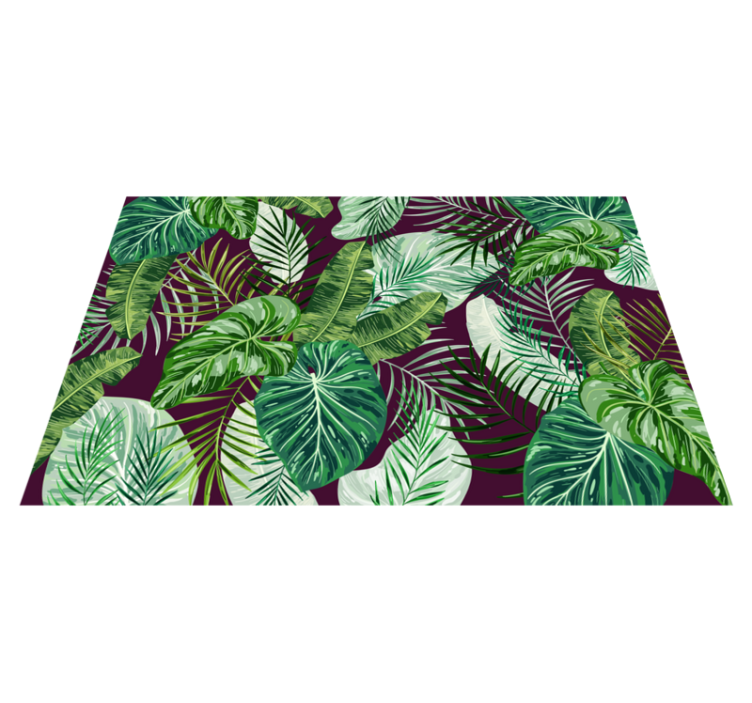 Textured placemats tropical leaf design - TenStickers