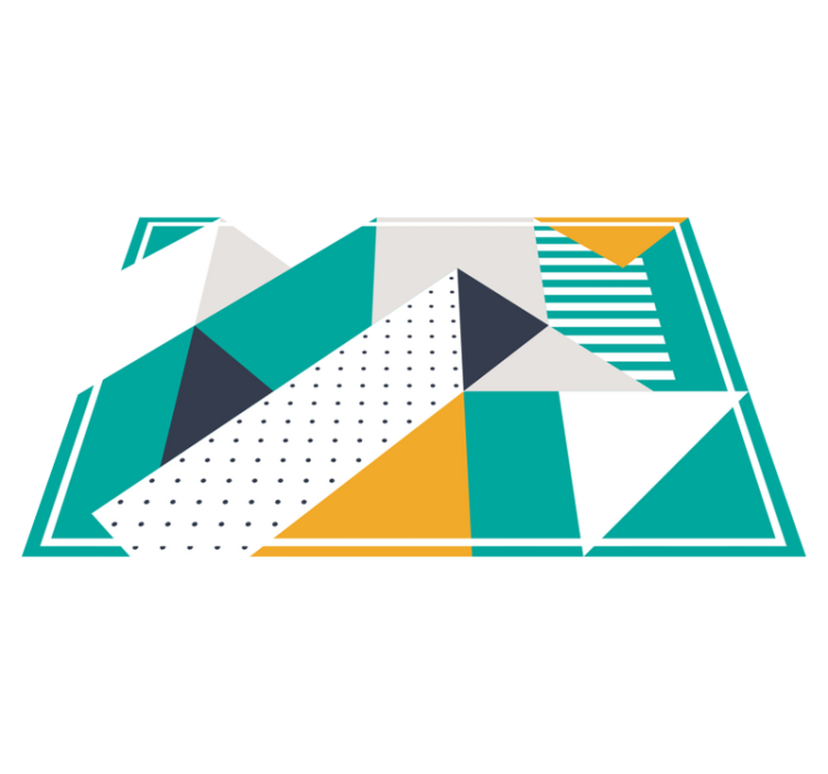 Modern placemats with geometric pattern shapes - TenStickers