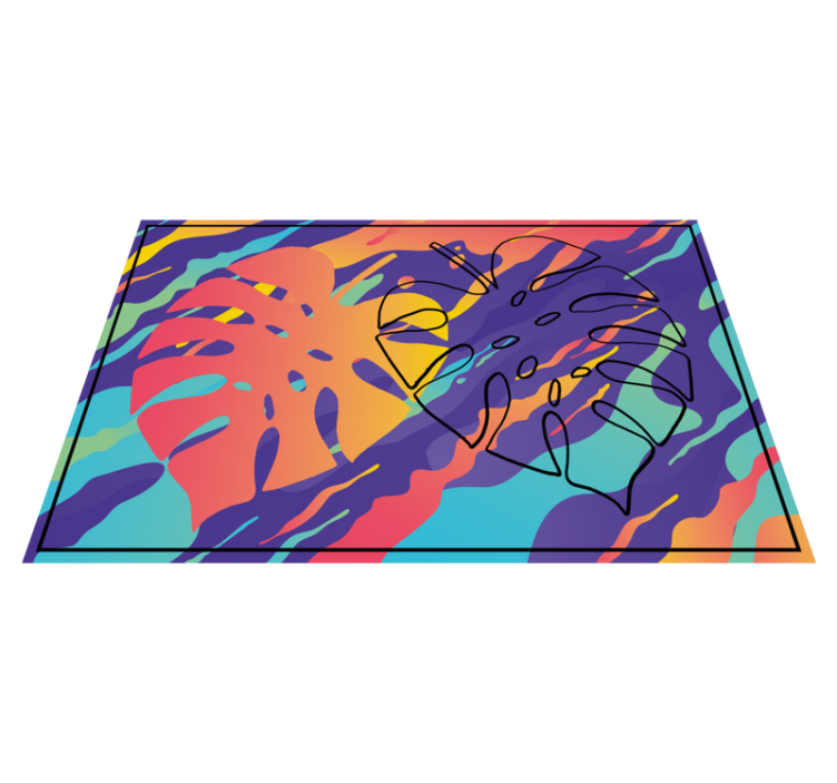 Original placemats colorful leaf design - TenStickers