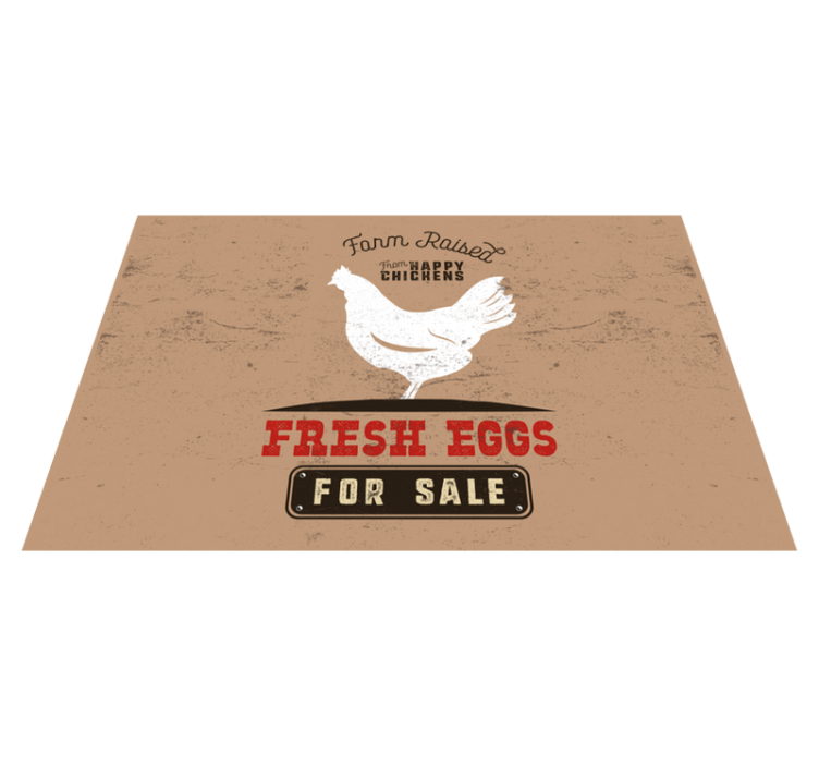 Original placemats farm fresh chicken design - TenStickers