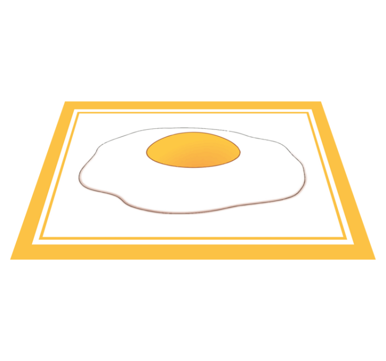 Original placemats fried egg shape - TenStickers