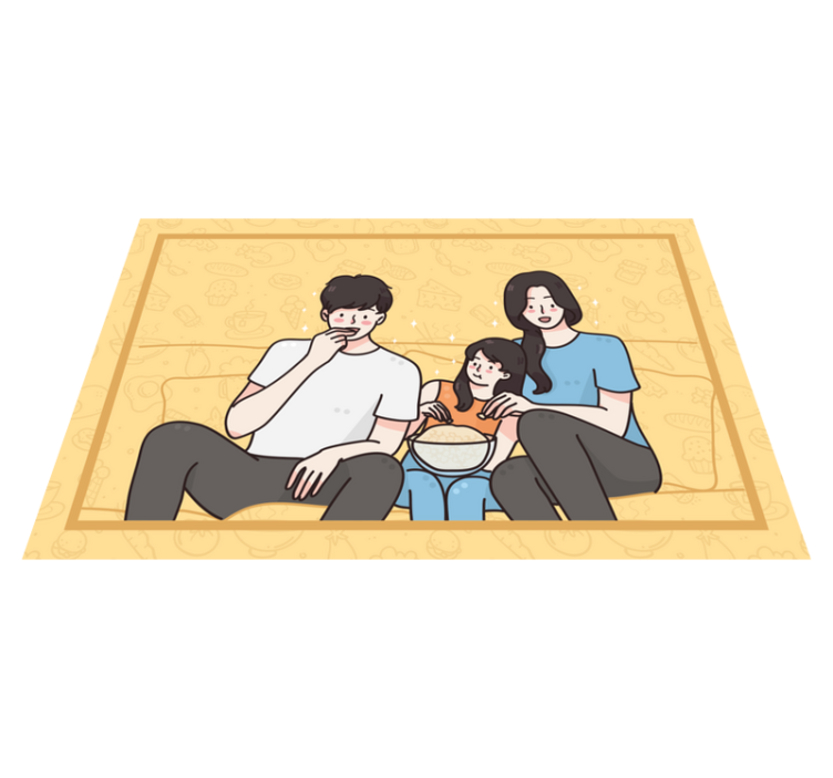 Children placemats for family enjoying snacks - TenStickers